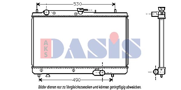 AKS DASIS Радиатор, охлаждение двигателя 111020N